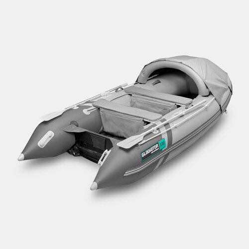 Надувная лодка GLADIATOR E330PRO светло-темносерый