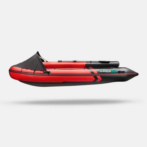 Надувная лодка GLADIATOR E450X PRO красно-черный