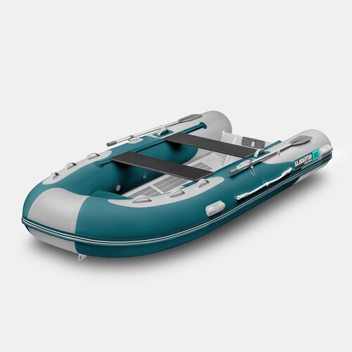 Надувная лодка RIB GLADIATOR AL 380 морской зеленый-белый (СПб)