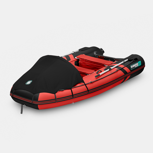 Надувная лодка GLADIATOR E350PRO красно-черный